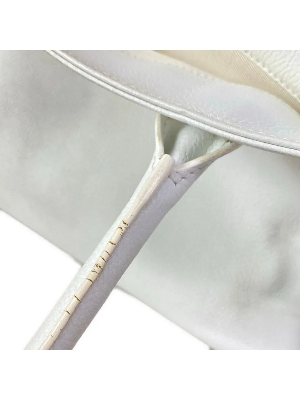 Chanel Tote Executive Line White Silver Leather